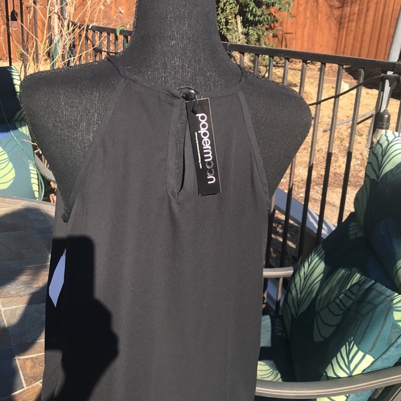 NWT Papermoon  Walita  solid black halter neck chiffon sleeveless top. Size XS - Picture 6 of 13